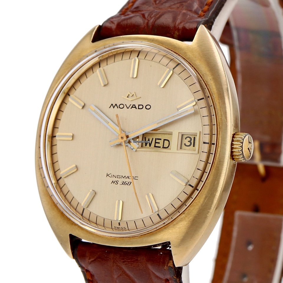 Movado Kingmatic Mens watch Unisex Automatic Yellow gold NUMBER VINTAGE 5