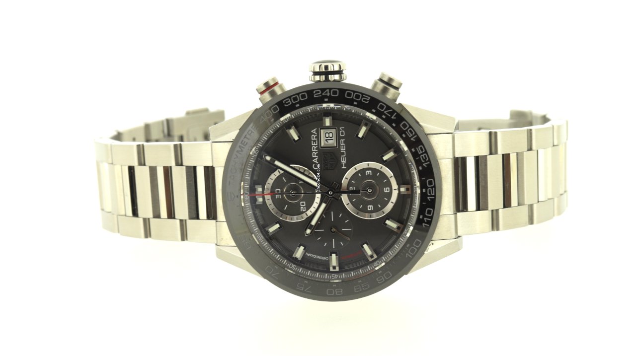 TAG Heuer Carrera Calibre HEUER 01 Mens watch Unisex Automatic Steel CAR201W 5