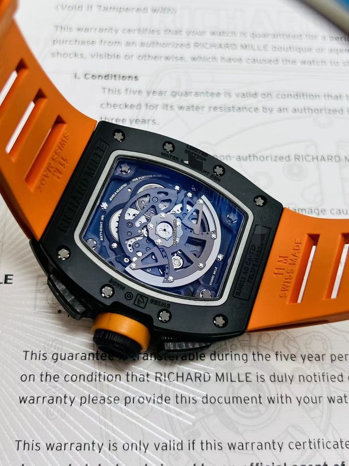 Richard Mille RM 011 Ceramic RM011 Orange Storm 5