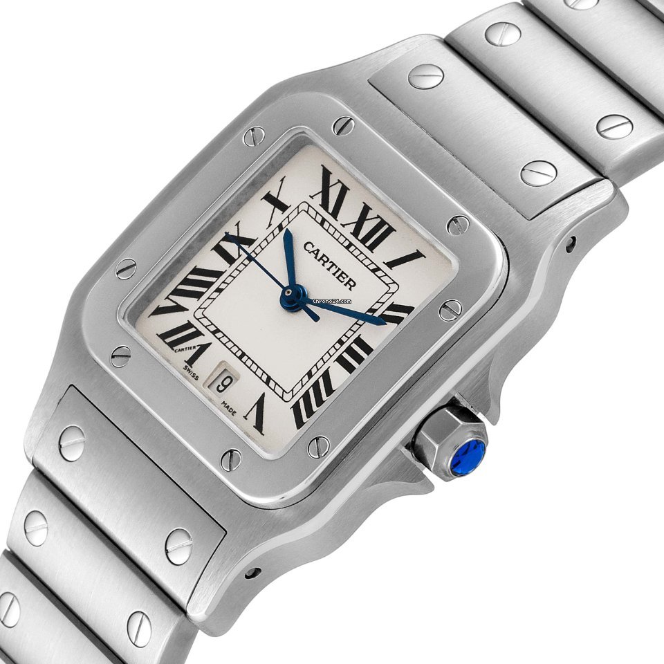 Cartier Santos Galbee Mens watch Unisex Quartz Steel W20060D6 5