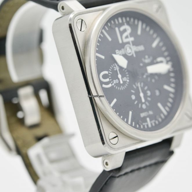 Bell & Ross BR 01-94 Chronographe Mens watch Unisex Automatic Steel BR0194-BL-ST 5