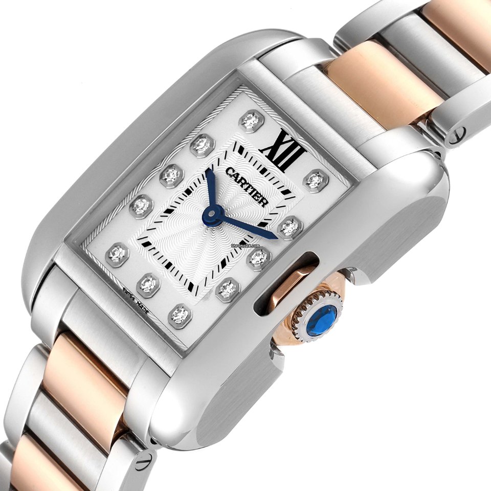 Cartier Tank Anglaise Womens watch Quartz Gold Steel WT100024 5