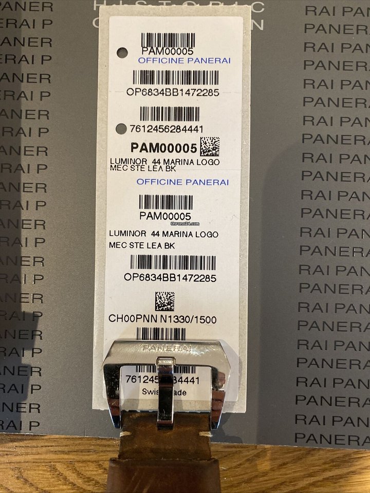 Panerai Luminor Marina Mens watch Unisex Manual winding Steel PAM 00005 5