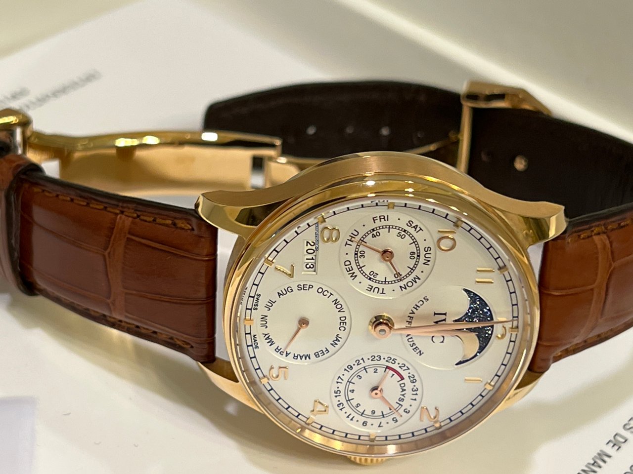 IWC Portuguese Perpetual Calendar Mens watch Unisex Automatic Rose gold IW502213 5