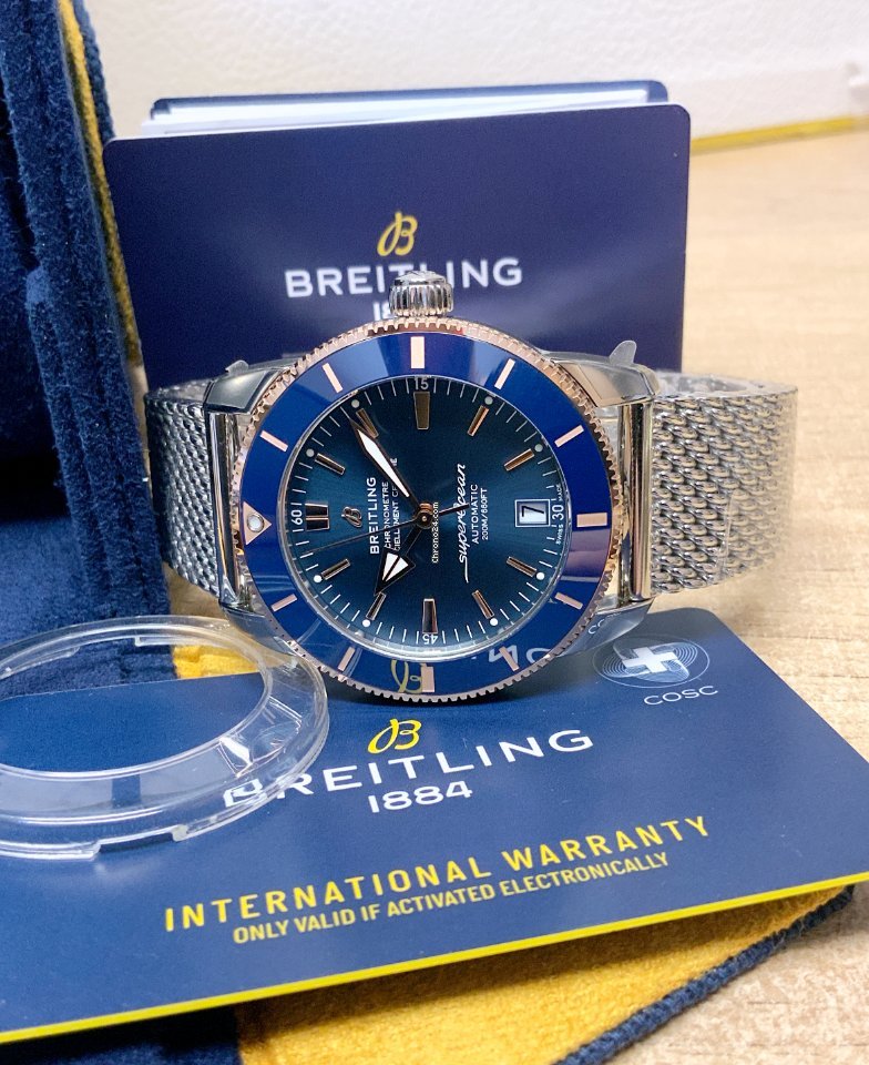 Breitling Superocean Heritage 42 Mens watch Unisex Automatic Gold Steel UB2010161C1S1 5