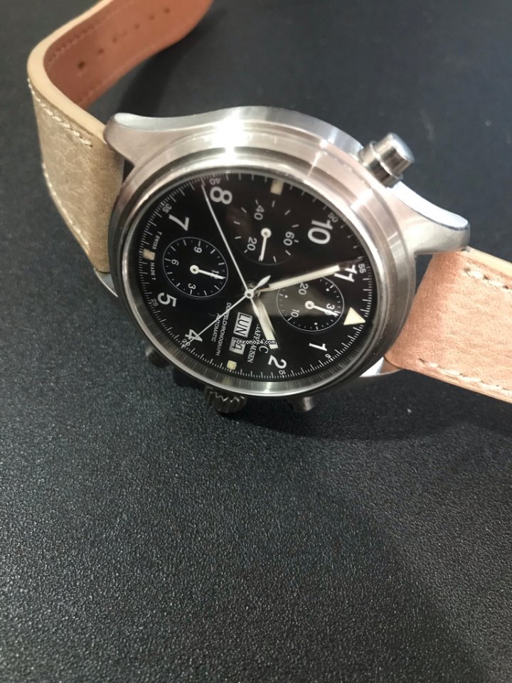 IWC Pilot Double Chronograph Mens watch Unisex Automatic Steel IW371303 5