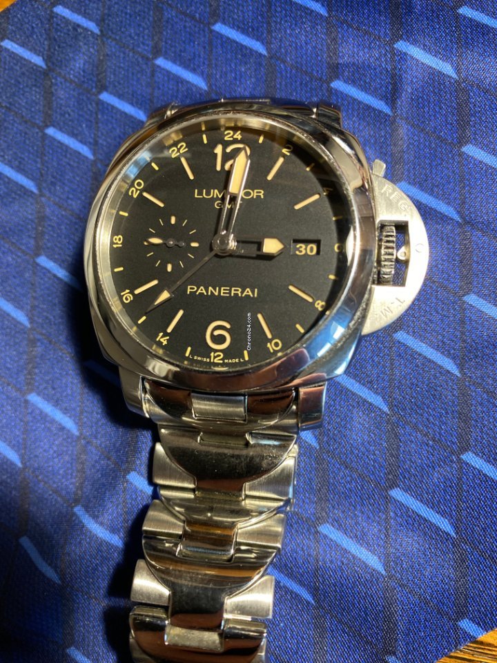 Panerai Luminor 1950 3 Days GMT Automatic Mens watch Unisex Automatic Steel PAM 00531 5
