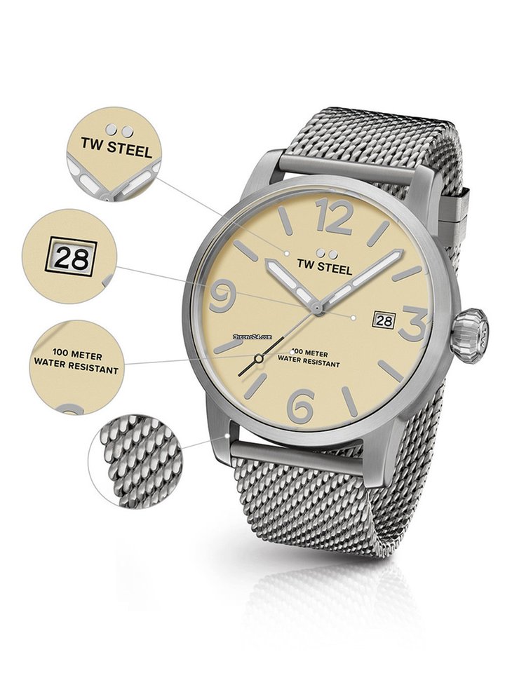 TW Steel Mens watch Unisex Quartz Steel MB1 5