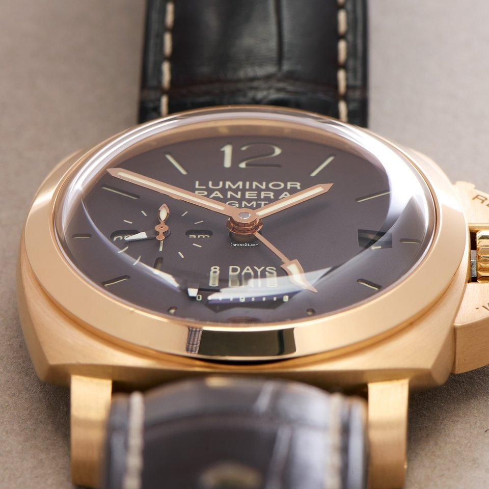 Panerai Luminor 1950 8 Days GMT Mens watch Unisex Manual winding Rose gold PAM00576 5