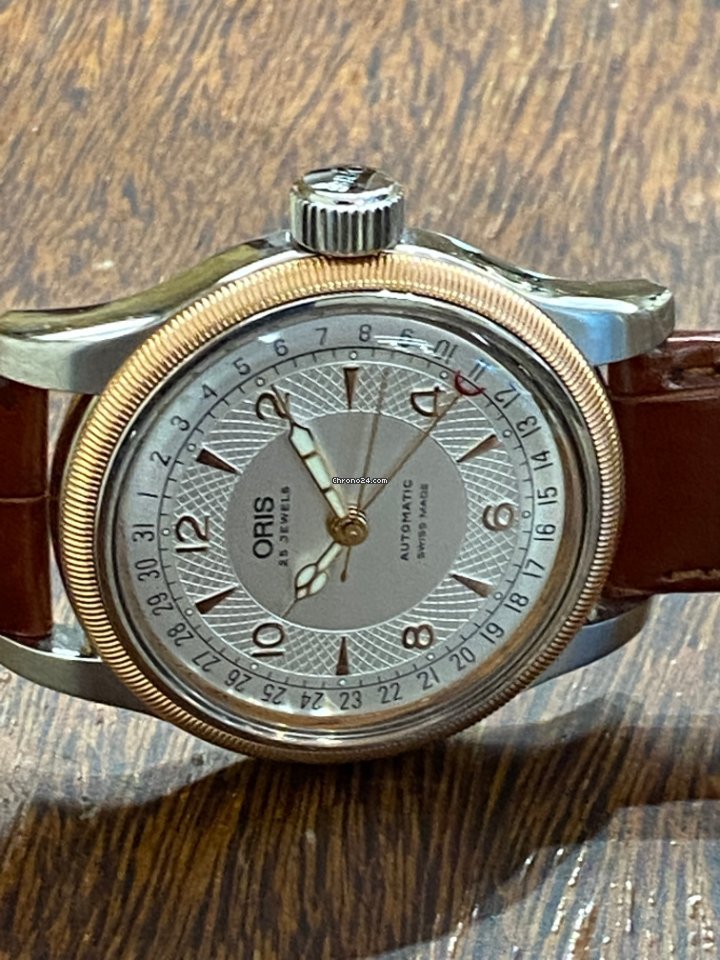 Oris Big Crown Pointer Date Mens watch Unisex Automatic Gold Steel 7543 5