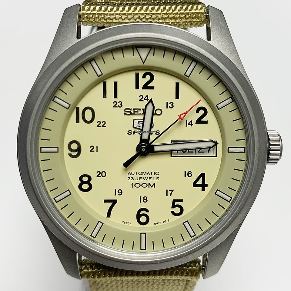 Seiko 5 Sports Mens watch Unisex Automatic Steel SNZG07K1 5