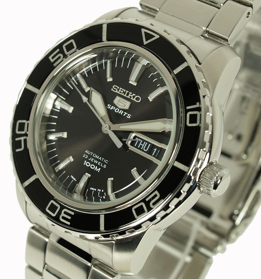 Seiko 5 Sports Mens watch Unisex Automatic Steel SNZH55J1 5