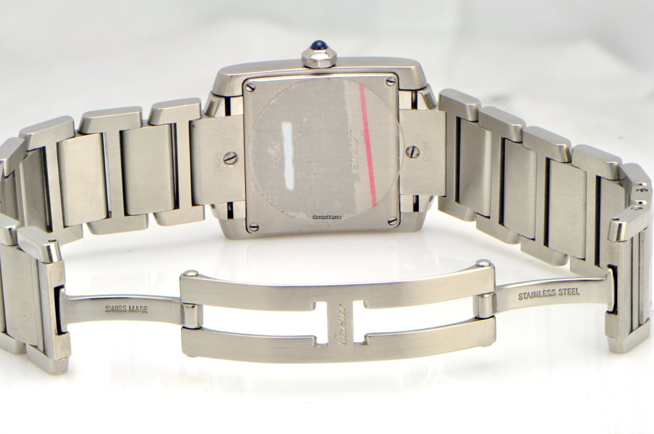 Cartier Tank Francaise Mens watch Unisex Quartz Steel 2465 W51011Q3 Price reduced 5