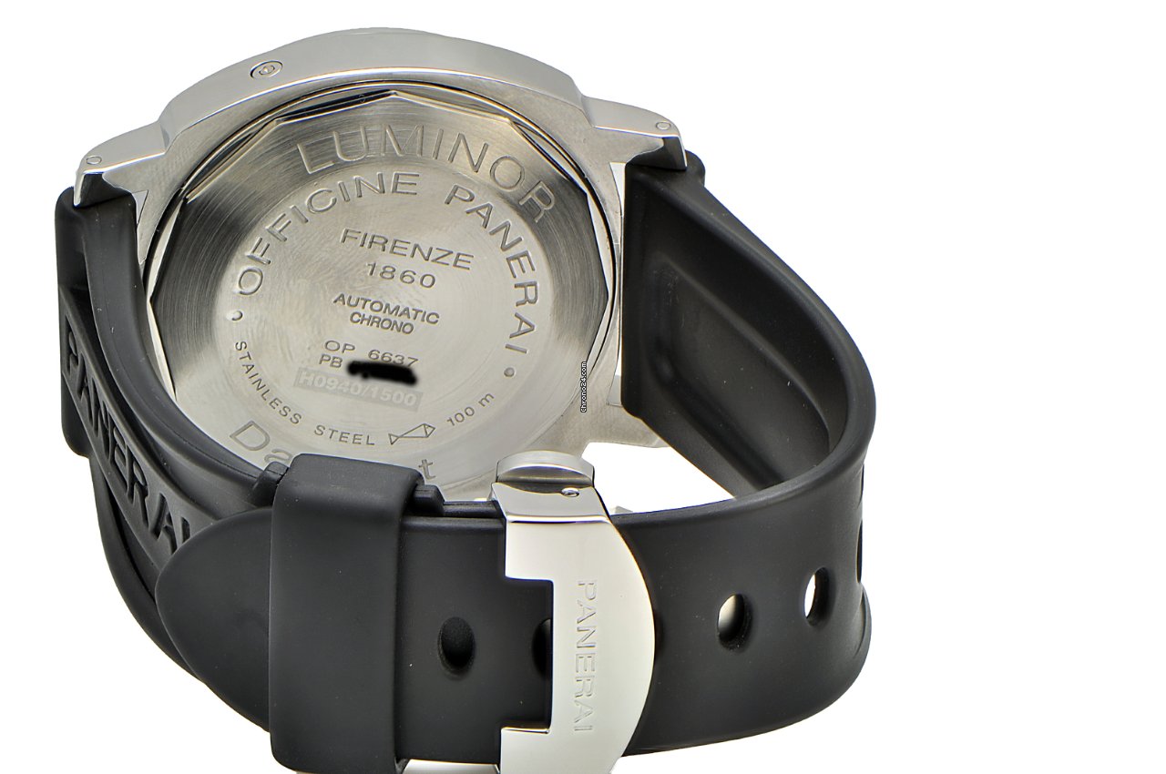 Panerai Luminor Chrono Mens watch Unisex Automatic Steel Pam196 Pam00196 5