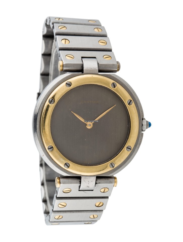 Cartier Santos Mens watch Unisex Quartz Gold Steel AC 14,90g or 0.750 2.80gr 5