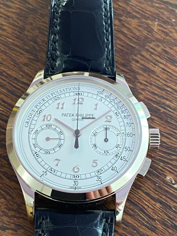 Patek Philippe Chronograph Mens watch Unisex Manual winding White gold 5170G 5