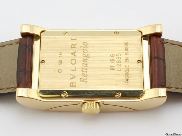 Bulgari Rettangolo Mens watch Unisex Automatic Yellow gold L2865 5