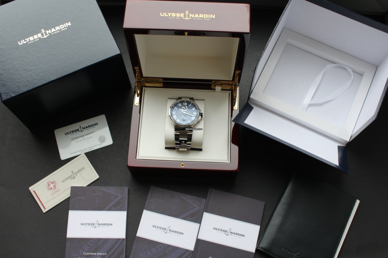 Ulysse Nardin Marine Chronometer Manufacture Mens watch Unisex Automatic Steel 1183-122-7M 43 5