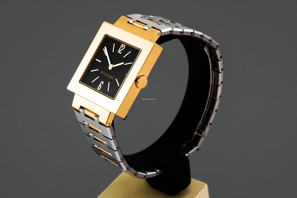 Bulgari Quadrato Mens watch Unisex Quartz Yellow gold SQ 29 G 5