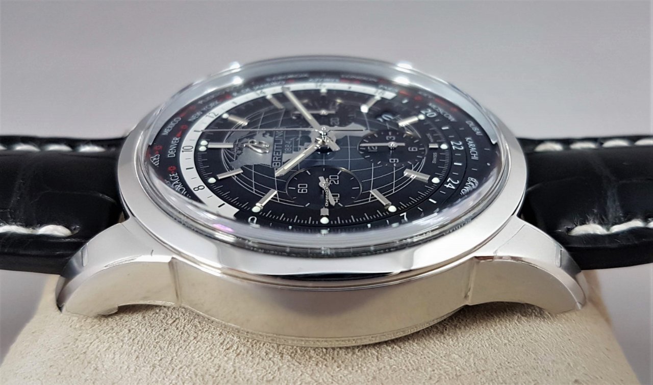 Breitling Transocean Chronograph Unitime Mens watch Unisex Automatic Steel AB0510U4 BE84 256S 5