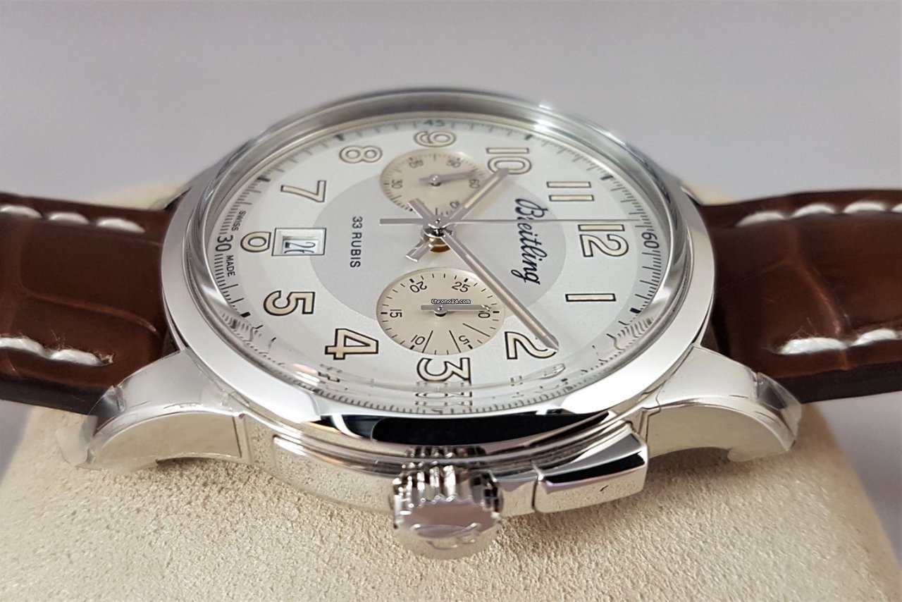Breitling Transocean Chronograph 1915 Mens watch Unisex Manual winding Steel AB141112 G799 739P 5
