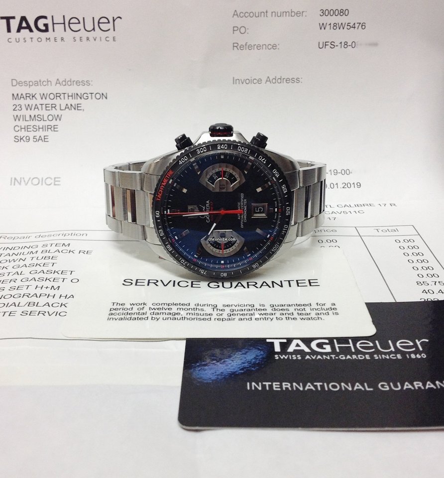 TAG Heuer Grand Carrera Mens watch Unisex Automatic Steel CAV511C 6