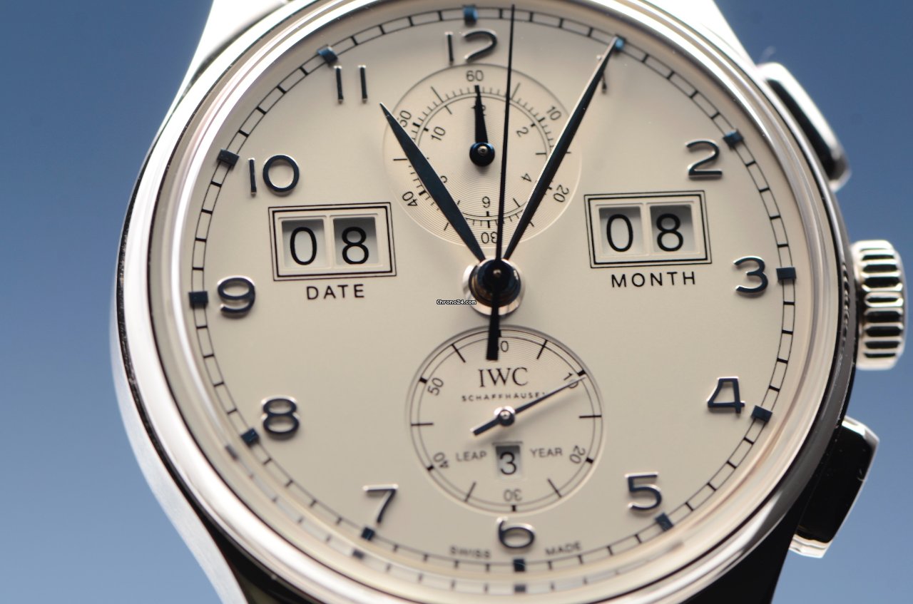 IWC Portuguese Perpetual Calendar Digital Date-Month Mens watch Unisex Automatic Platinum IW397201 6