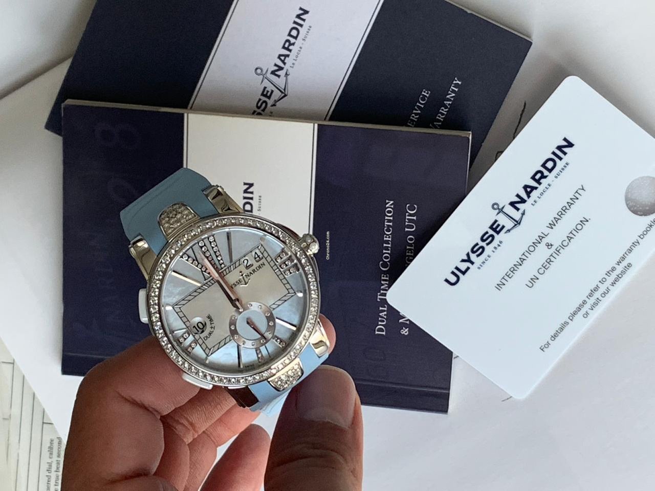 Ulysse Nardin Executive Dual Time Lady Womens watch Automatic Steel 243-10B 393 6