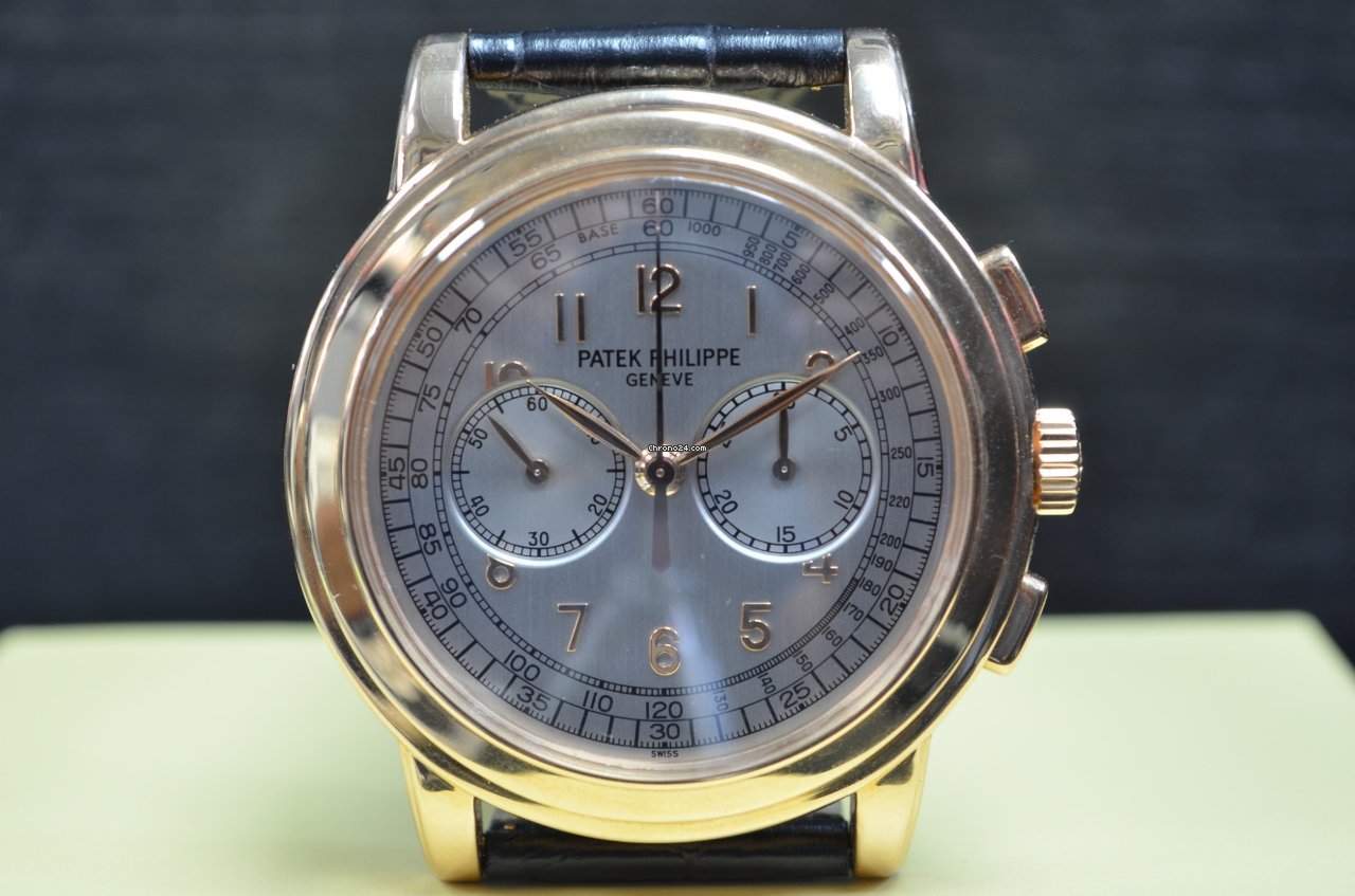 Patek Philippe Chronograph Mens watch Unisex Manual winding Rose gold 5070R 6