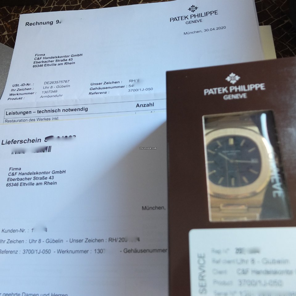 Patek Philippe Nautilus Mens watch Unisex Automatic Yellow gold 3700 Patek Philippe Nautilus GG G1BELIN Full Set 6