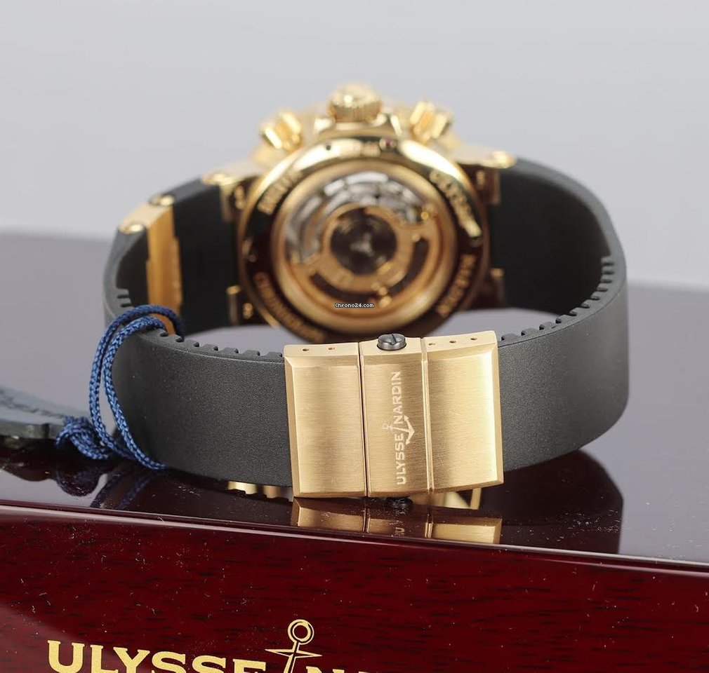 Ulysse Nardin Marine Chronograph Mens watch Unisex Automatic Rose gold 356-66-3 319 6