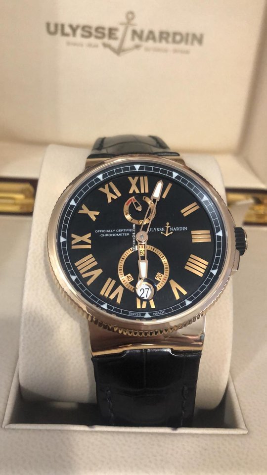 Ulysse Nardin Marine Chronometer Manufacture Mens watch Unisex Automatic Rose gold 1186-122 42 6