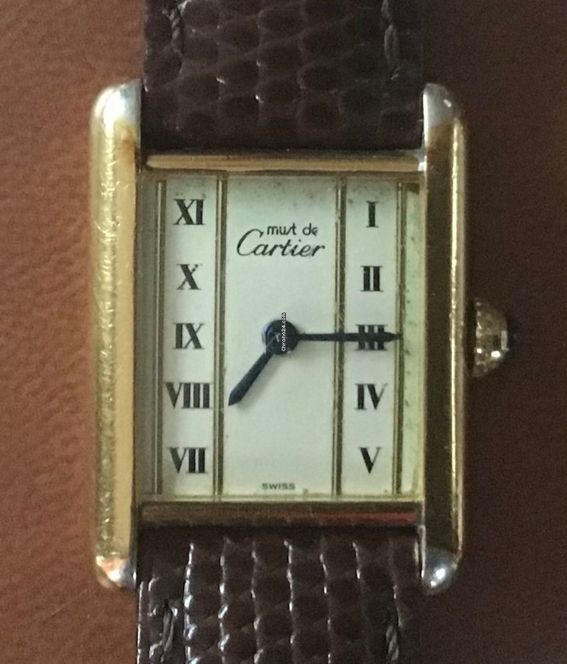 Cartier Tank Vermeil Womens watch Quartz Silver 5057001 6