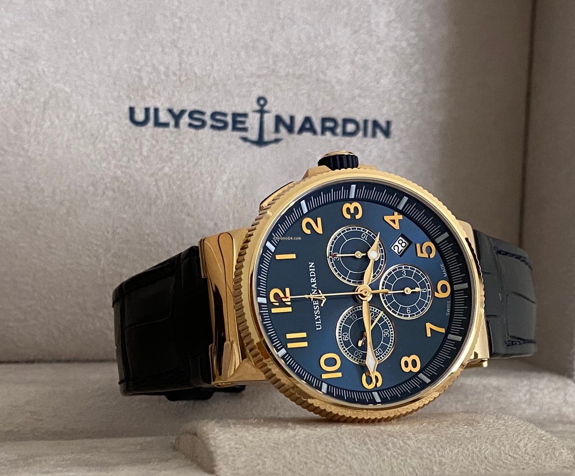 Ulysse Nardin Marine Chronograph Mens watch Unisex Automatic Rose gold 1506-150 63 6