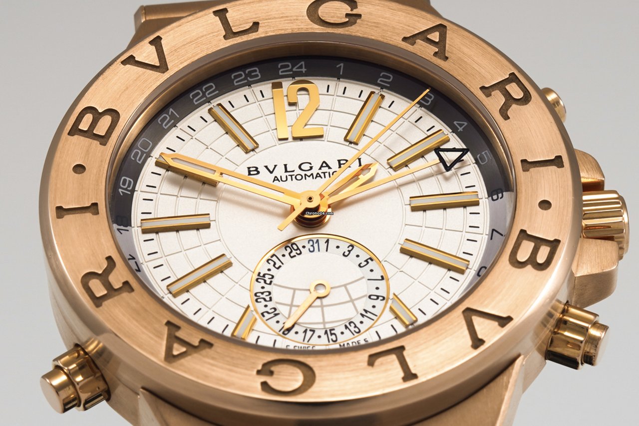 Bulgari Diagono Mens watch Unisex Automatic Rose gold DGP 40 G GMT 6