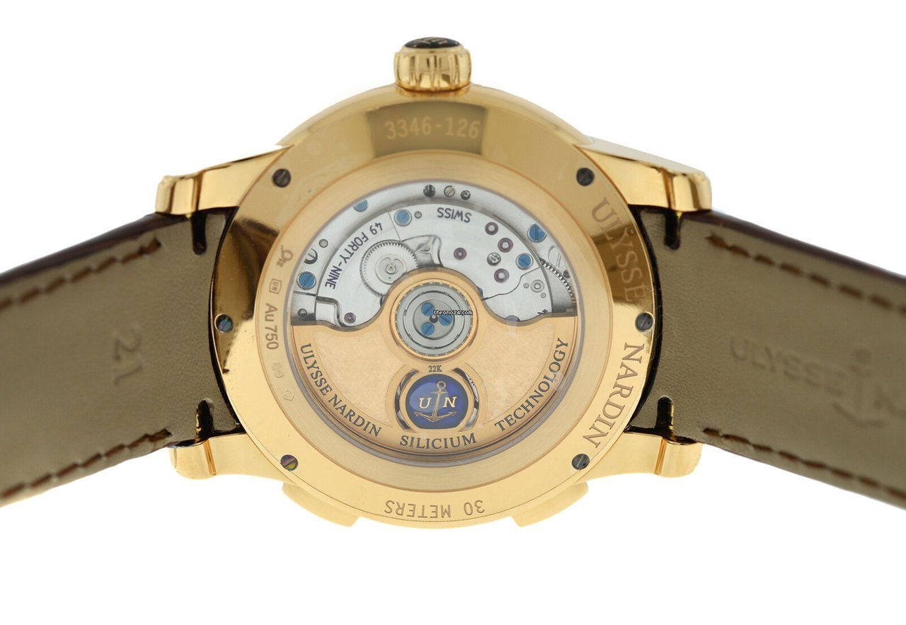Ulysse Nardin Dual Time Mens watch Unisex Automatic Rose gold 3346-126 LE BQ 6