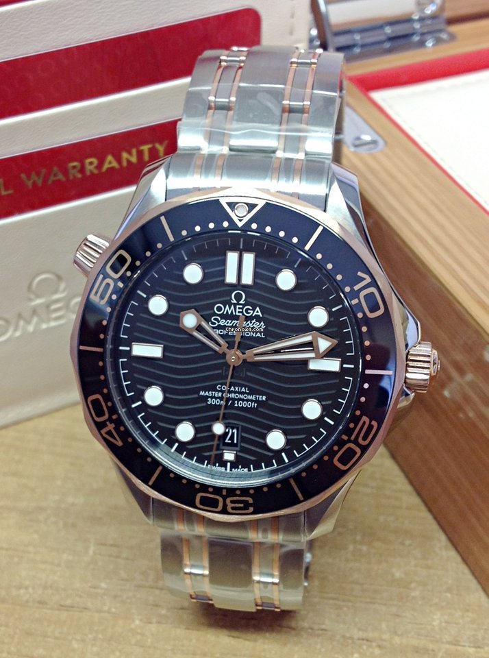 Omega Seamaster Diver 300 M Mens watch Unisex Automatic Gold Steel 210.20.42.20.01.001 6