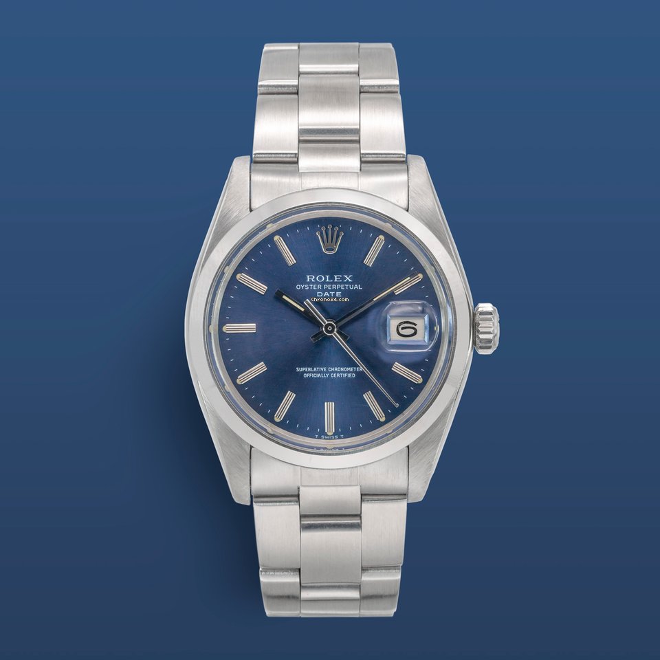 Rolex Oyster Perpetual Date Mens watch Unisex Steel Automatic 1500 Vintage 6