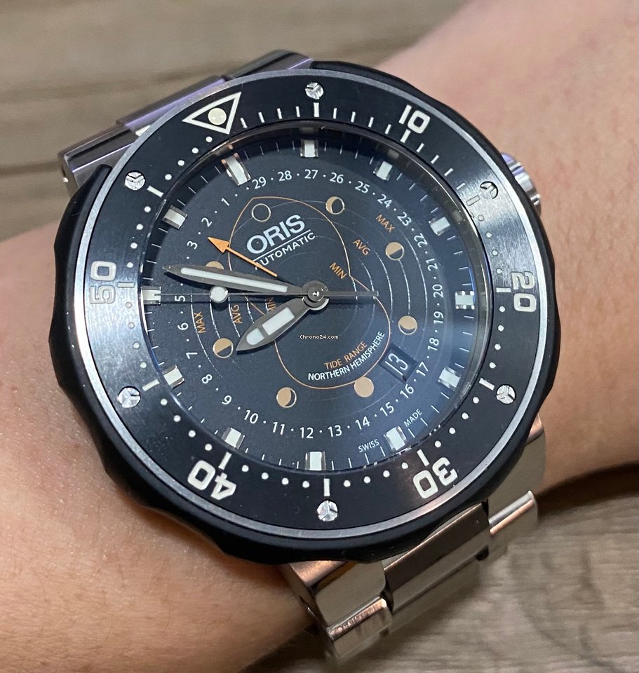 Oris ProDiver Pointer Moon Mens watch Unisex Automatic Titanium 01 761 7682 7154 6