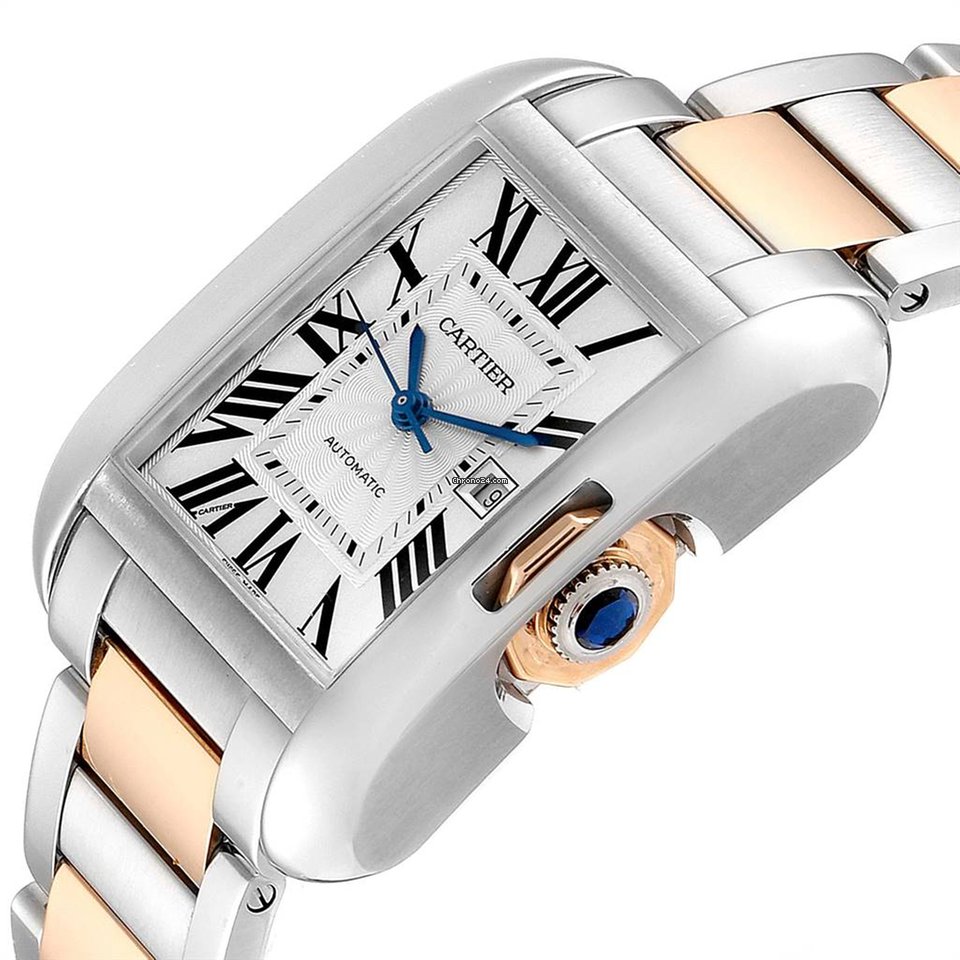 Cartier Tank Anglaise Mens watch Unisex Automatic Gold Steel W5310007 6