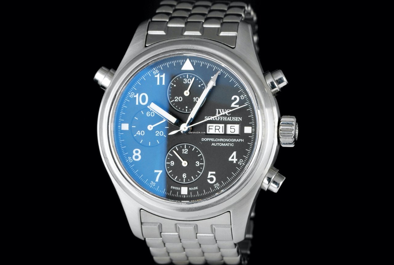 IWC Pilot Double Chronograph Mens watch Unisex Automatic Steel IW371319 6