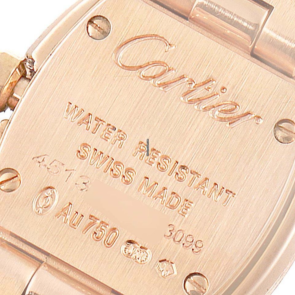 Cartier Baignoire Womens watch Quartz Rose gold W8000015 6