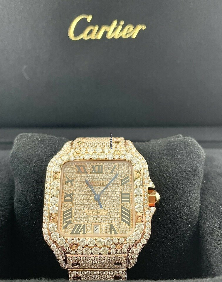 Cartier Santos Mens watch Unisex Automatic Rose gold WGSA0009 6