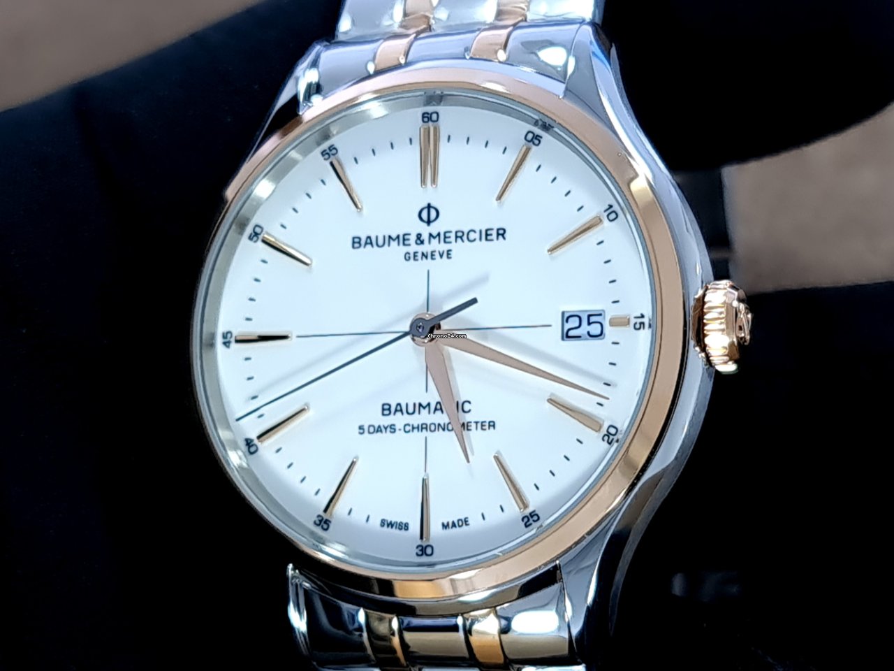 Baume & Mercier Clifton Mens watch Unisex Automatic Gold Steel M0A10458 6