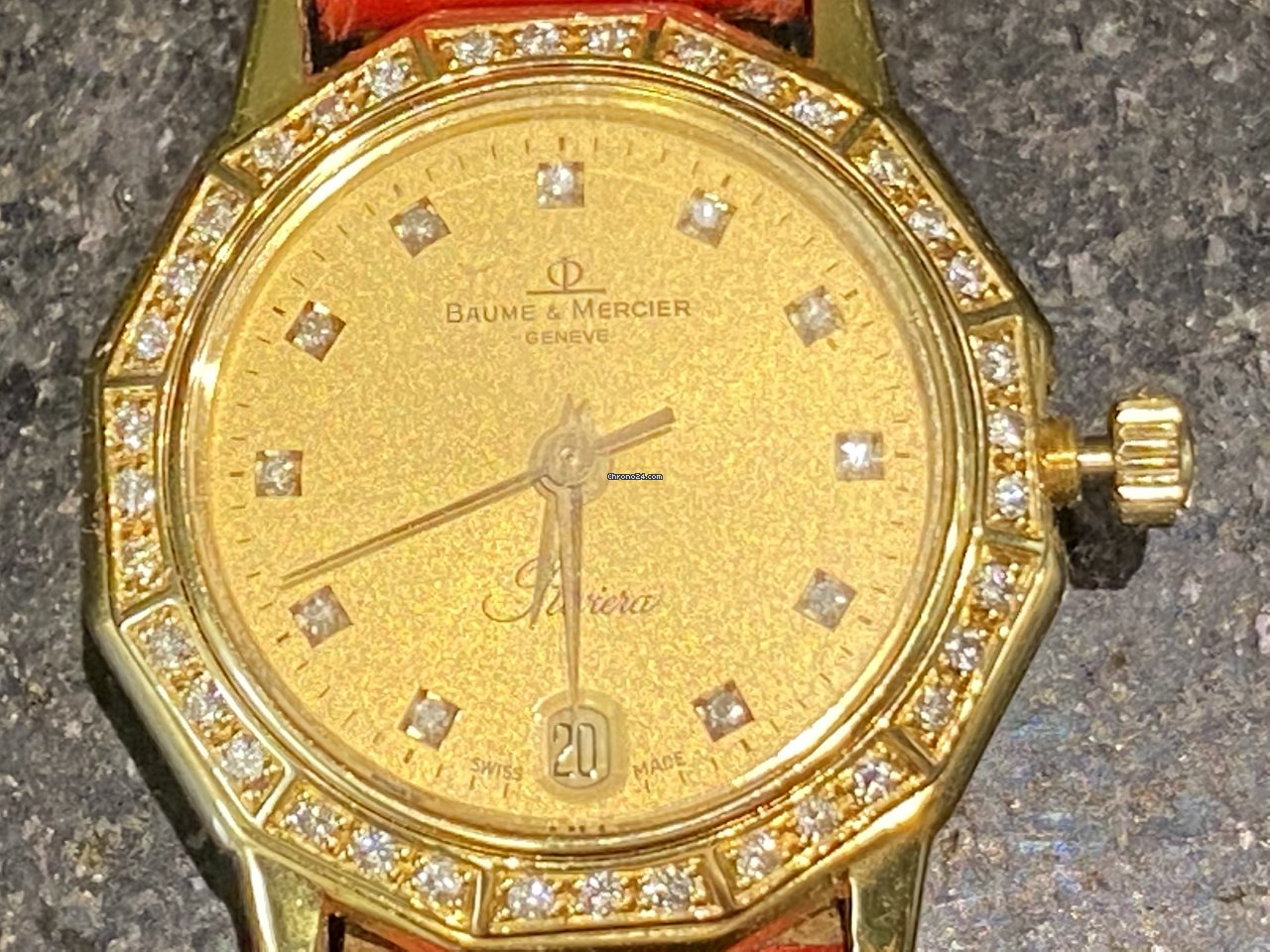 Baume & Mercier Riviera Mens watch Unisex Quartz Yellow gold 87012.1 6