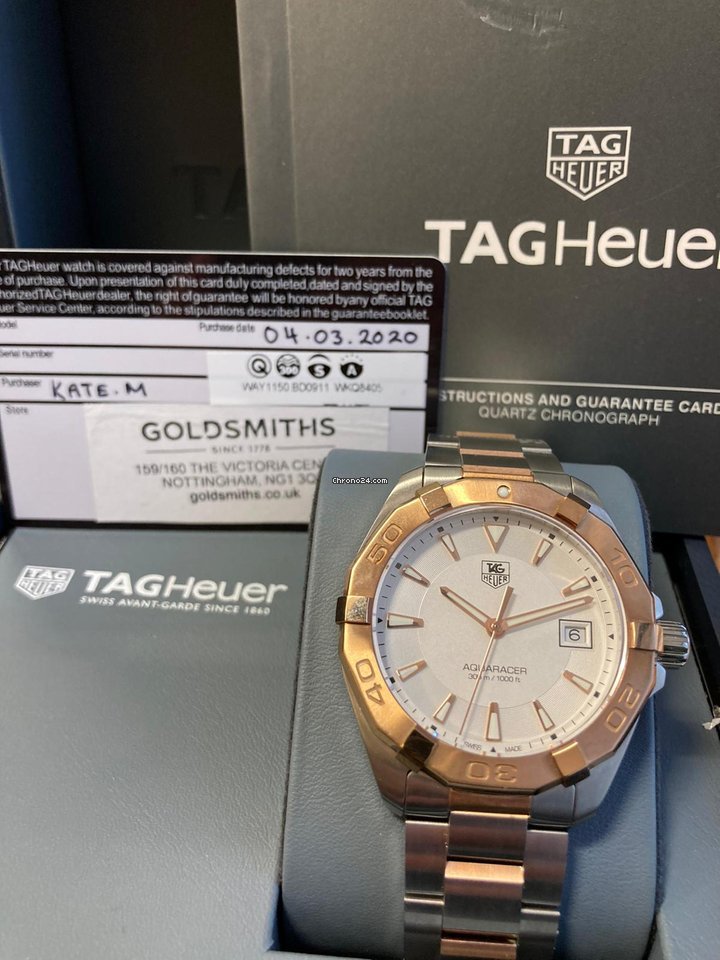 TAG Heuer Aquaracer 300M Mens watch Unisex Quartz Gold Steel WAY1150.BD0911 6
