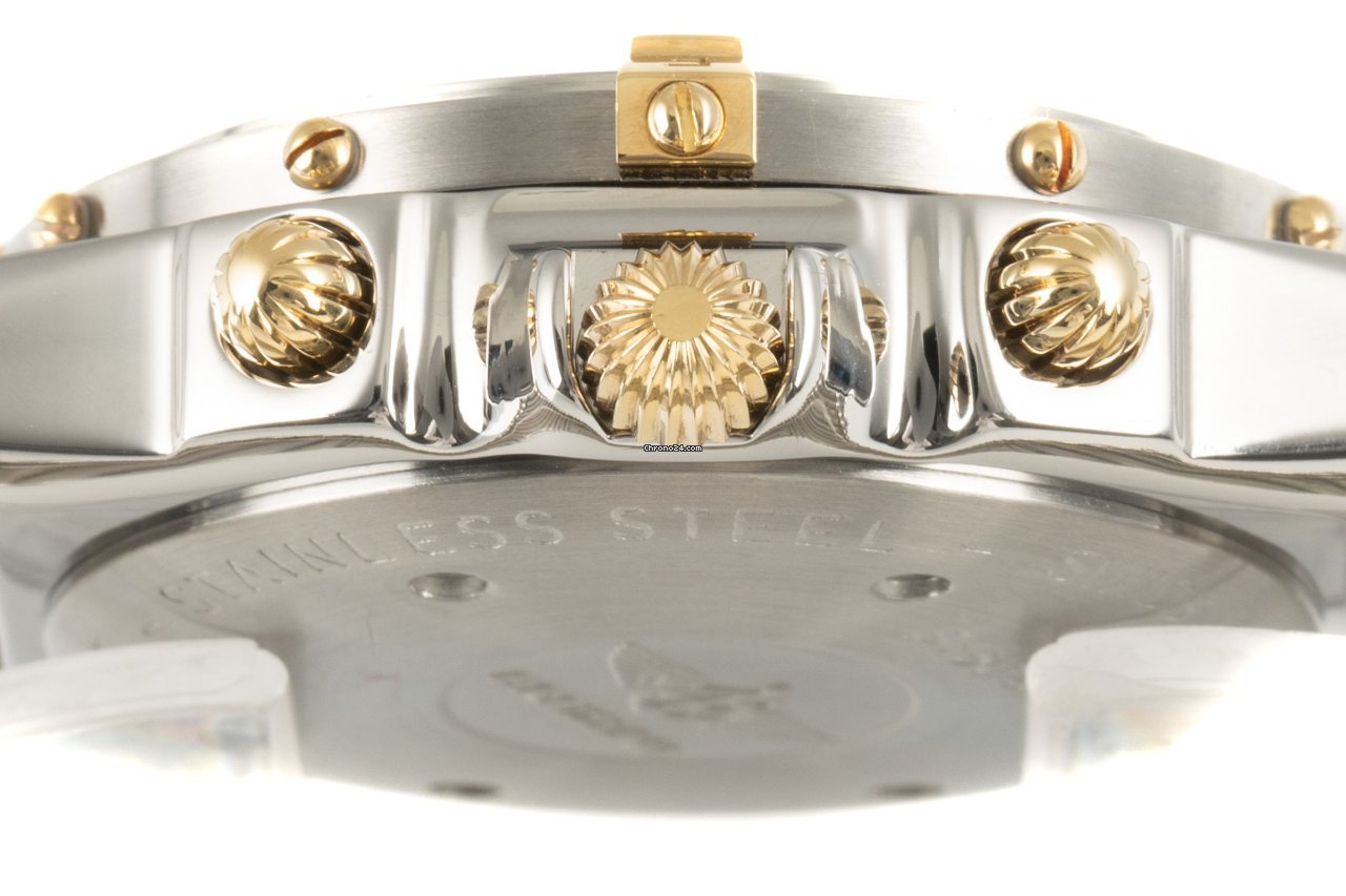 Breitling Duograph Mens watch Unisex Automatic Gold Steel B15047 6