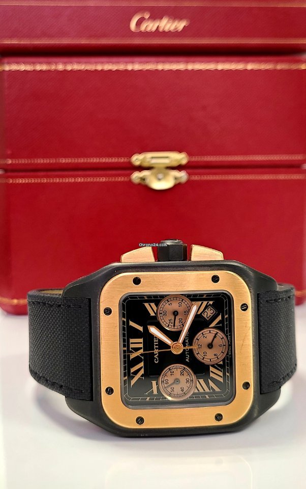 Cartier Santos 100 Mens watch Unisex Automatic Rose gold W2020004 6
