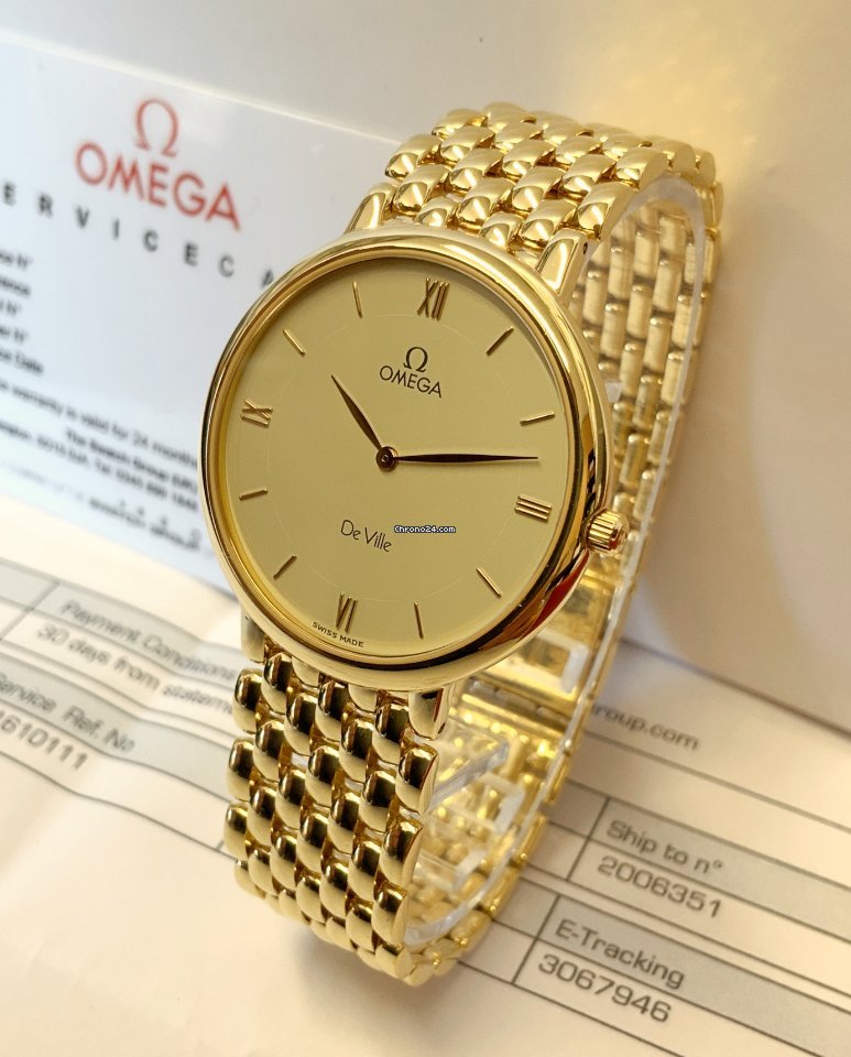 Omega De Ville Mens watch Unisex Quartz Yellow gold 7100.63.00 6