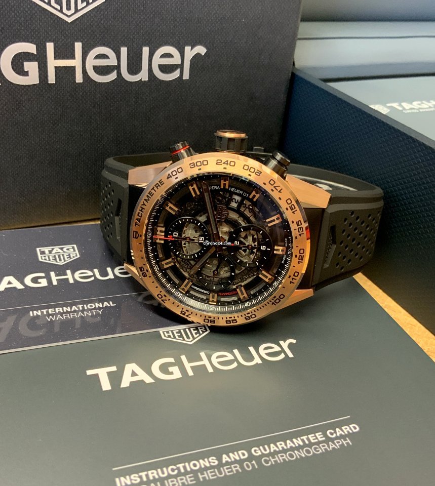 TAG Heuer Carrera Mens watch Unisex Automatic Rose gold CAR205B.FT6087 6